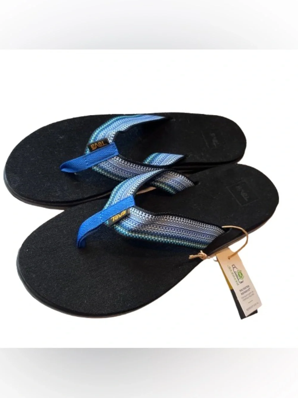 Teva Women’s Voya Flip Flop Sandals Antiguous Blue Multi Size 9 NWT